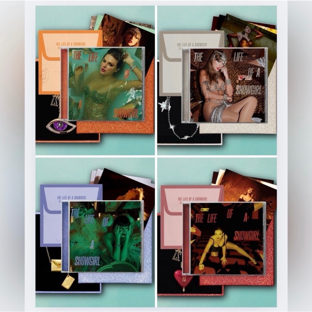 ALL 4 Taylor Swift The Life Of A Showgirl Limited Release Deluxe CD Set